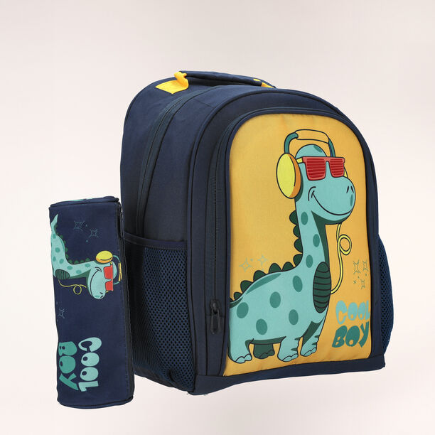 Large backpack with pencil case  ,15 inches , Dino image number 0