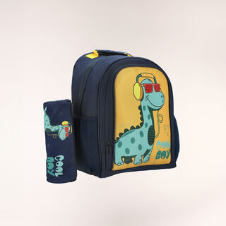 Small backpack with pencil case  ,12 inches , Dino