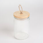 Alberto Glass Canister With Wooden Lid And Hemp Rope 1700Ml image number 2