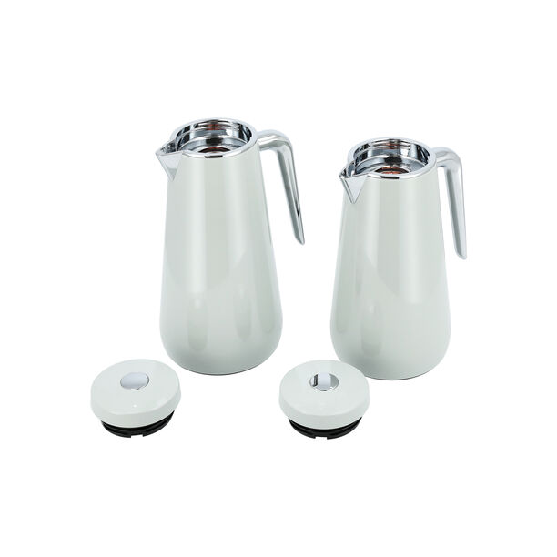 Dallaty set of 2 steel vacuum flask grey/chrome 1.0L and 1..3L image number 2