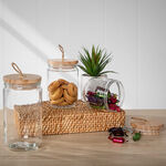 Alberto Glass Canister With Wooden Lid And Hemp Rope 1700Ml image number 3