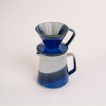 Blue and grey porcelain English coffee set 6 pcs image number 1