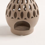 Homez brown ceramic candle holder 12.1*12.1*24.7 cm image number 3