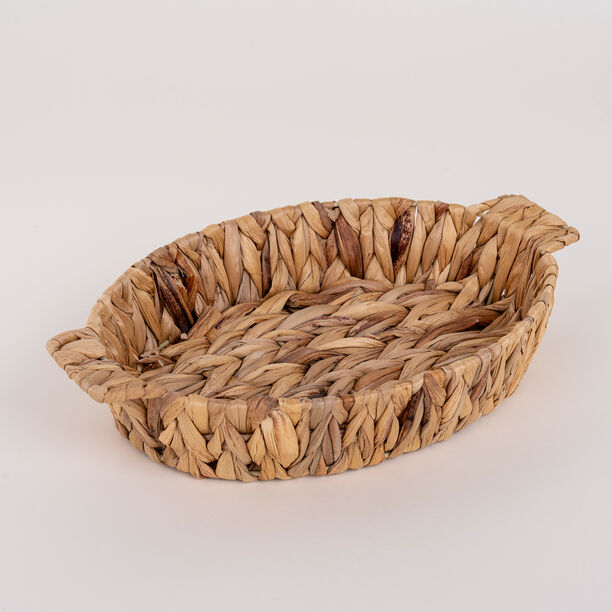 Porcelain Oval Dish With Rattan Basket image number 2