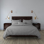 Ambra Grey King Size Stripes Comforter Set 3 Pcs, 260*240Cm image number 0
