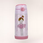 Ballerina print stainless steel water bottle 350ml image number 0