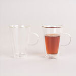 Arabic Tea Cups Double Wall Glass 2 Pieces  image number 0