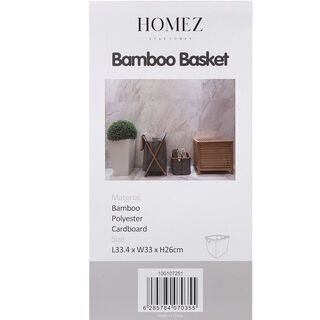Fabric Bamboo Storage Box Organizer