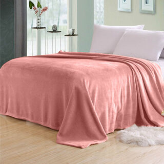 Cottage micro flannel blanket pink 220*240 cm