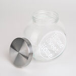 Alberto Round Glass Storage Jar With Metal Lid And Decal 1550Ml image number 2