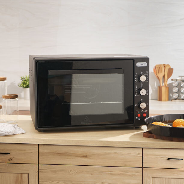 Alberto black electric oven 60 LT, 1800 W image number 1