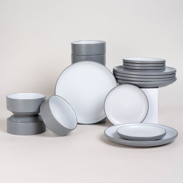 La Mesa grey stoneware 18 pc Dinner set image number 6