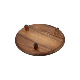 Alberto wooden oval serving plate with legs 32*5.5 cm