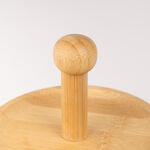 Bamboo Round 2 Storey Mini Plates With Handle  image number 2