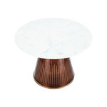 Coffee Table Glass Base And Marble Top Dia 61* ht: 43 cm image number 3