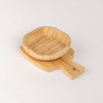 3Pcs Acacia Wood Dip Bowls With Trays image number 3