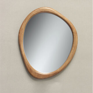 Homez brown wooden wall mirror 60*3*50 cm