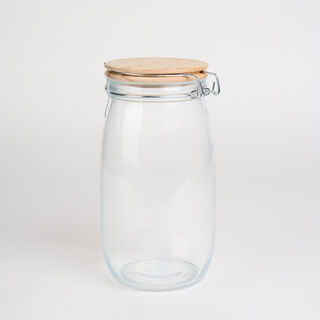 Alberto Glass Jar With Wooden Clip Lid