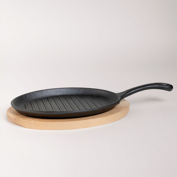 Alberto cast iron oval pan 37.5*18.5*3 cm image number 0