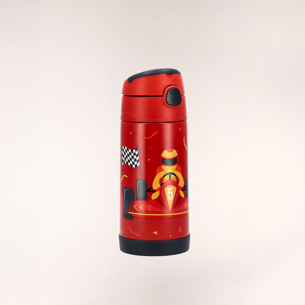 Race print stainless steel water bottle 350ml image number 0