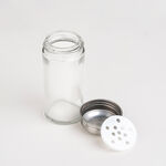 Glass spice jar set with bamboo stand 8 pcs image number 5