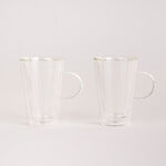 Arabic Tea Cups Double Wall Glass 2 Pieces  image number 1