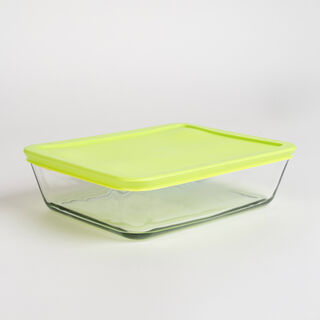 Kitchen classics transparent glass food storage set with lids 12 pcs