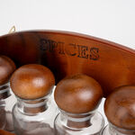 Billi glass spice jar set with wooden rack 12 pcs image number 3