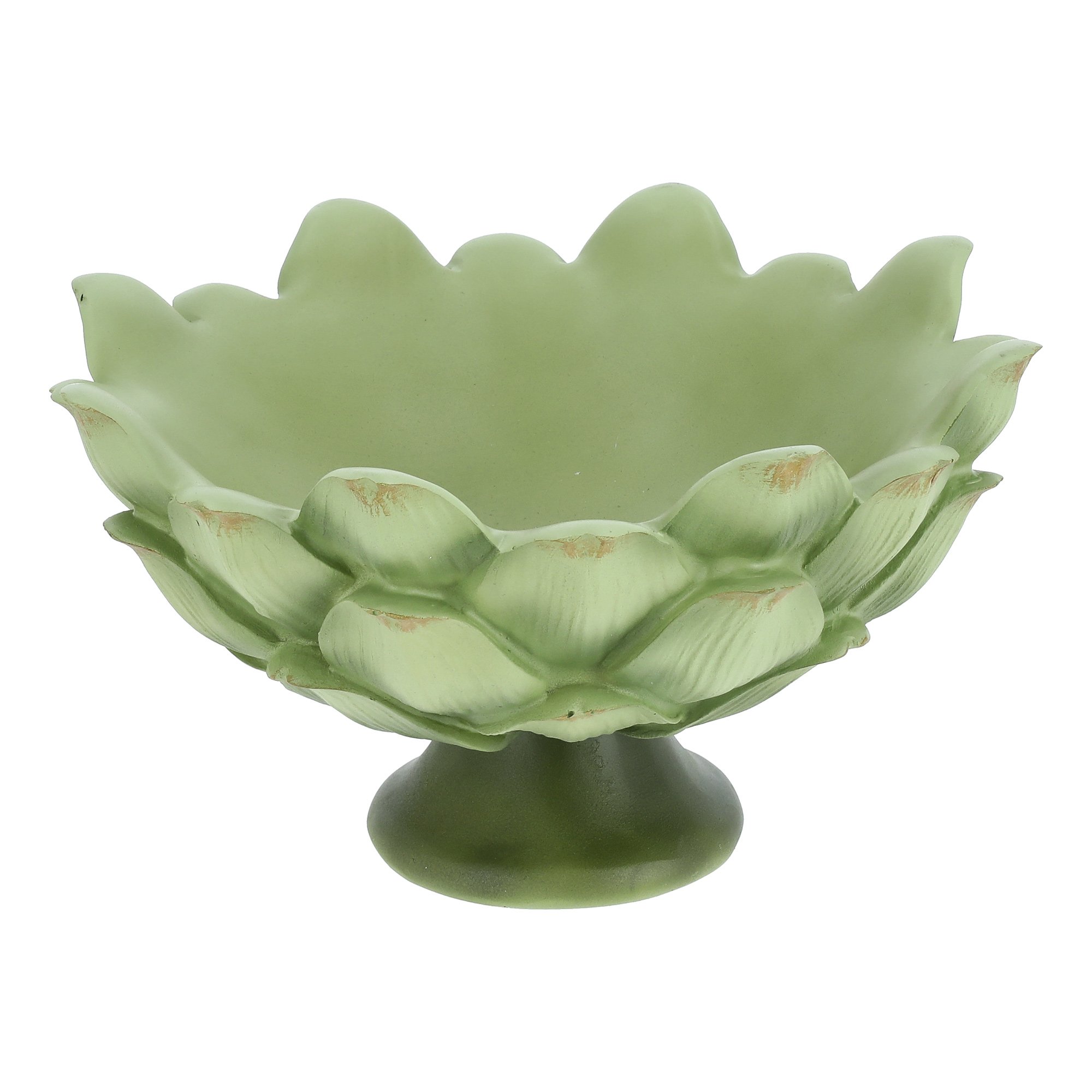 

Green resin decorative bowl 29.7*29.8*17.3 cm