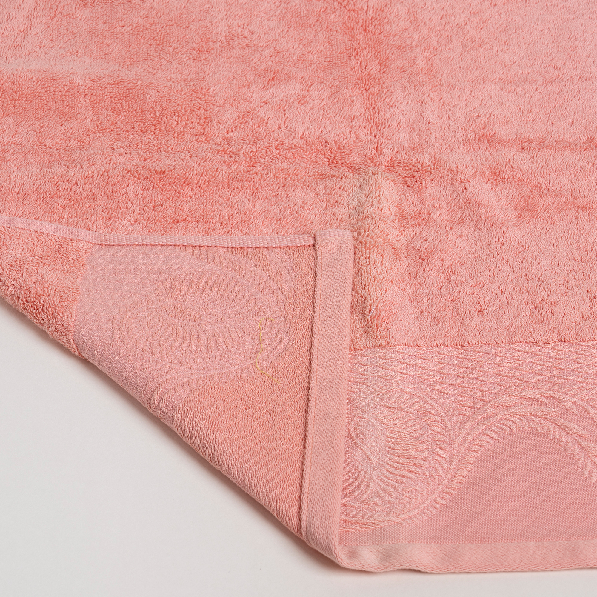 

100% cotton, embroidered hand towel, peach 30*50 cm