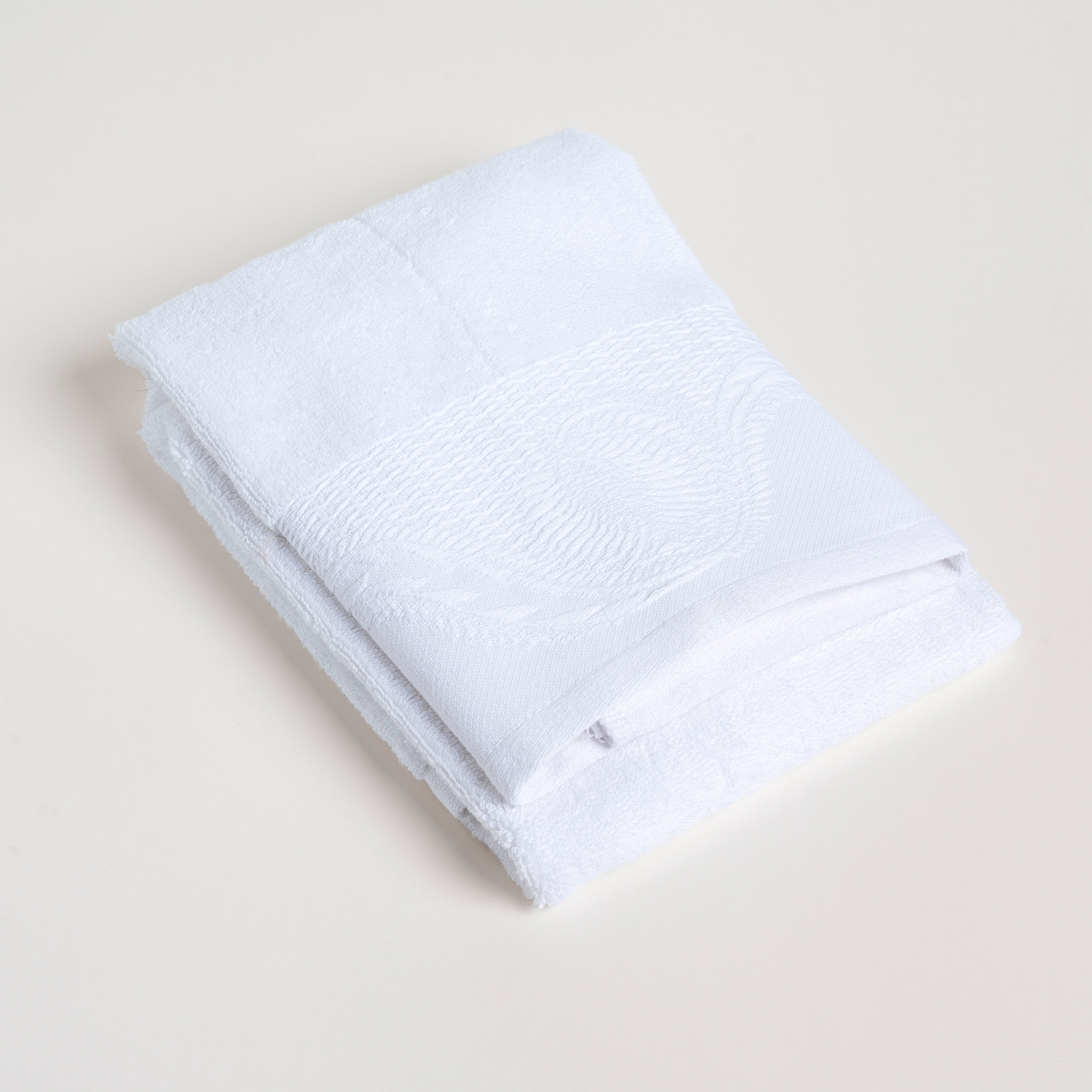 

100% cotton, embroidered hand towel, white 50*100 cm