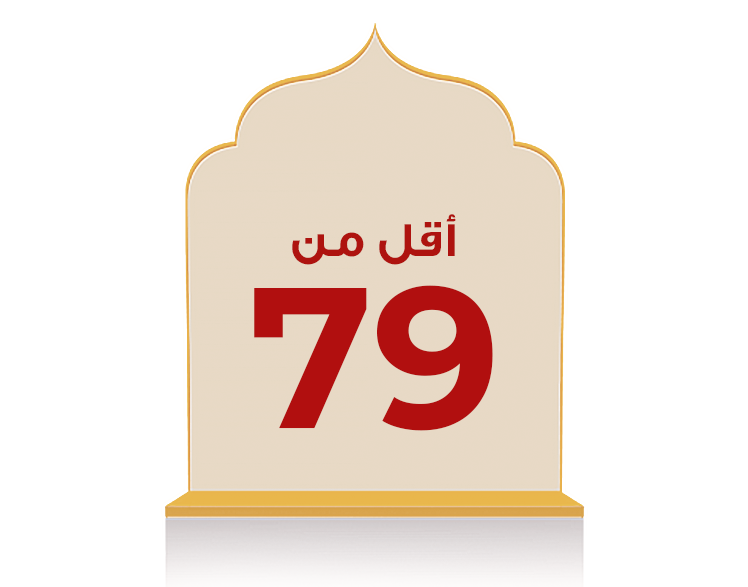 أقل من 79 ريال